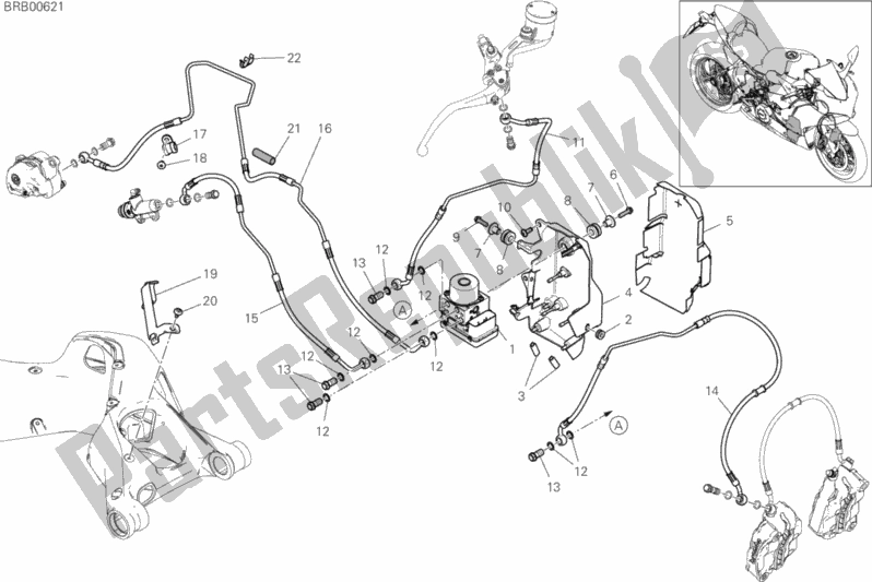 Todas as partes de Abs Do Sistema De Travagem do Ducati Superbike Panigale V4 S Corse 1100 2019
